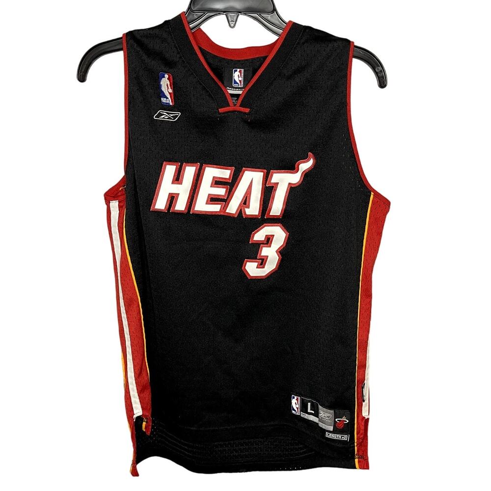 Vintage y2k Reebok NBA Miami Heat Dwyane Wade #3 Jersey Size Large